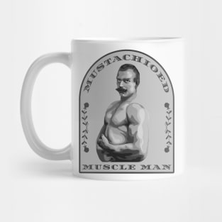 Mustachioed Muscle Man Mug